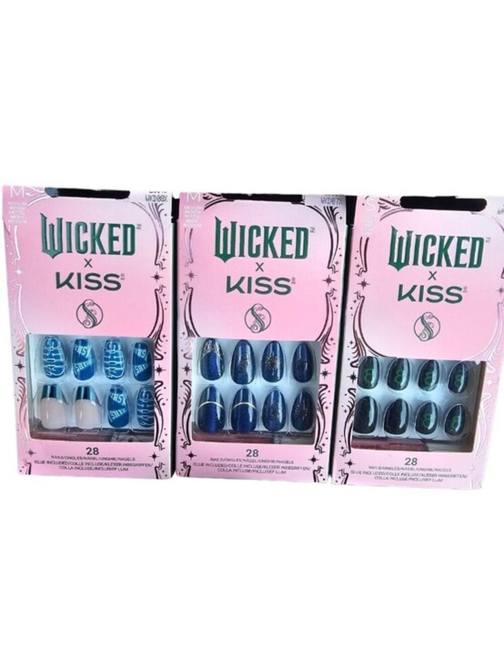 Kiss x Wicked Press On Nails 3 Packs NEW